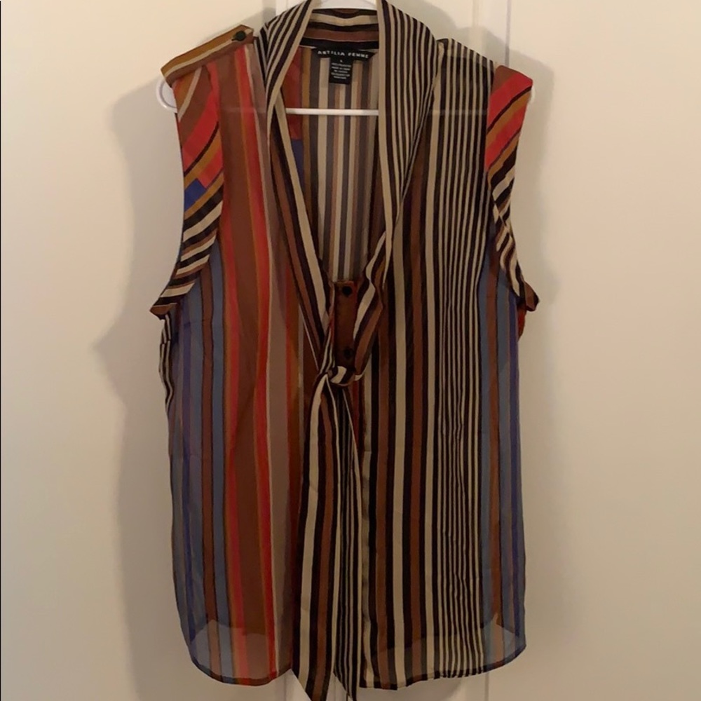 Antilia Femme Sheer Striped Tank
